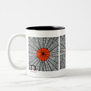 Halloween Spider Web Zweifarbige Tasse