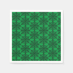 Halloween Spider Webs auf Green Serviette
