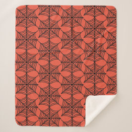 Halloween Spider Webs auf Orange Sherpadecke