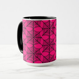 Halloween Spider Webs auf Rosa Tasse