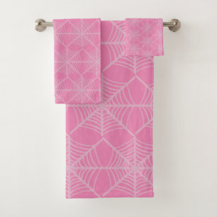 Halloween Spider Webs en rose et blanc