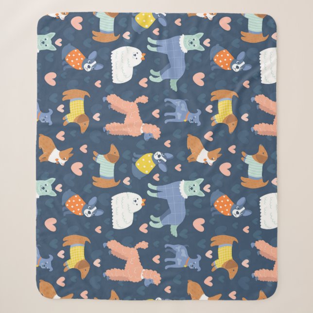 Halloween Spiders Web: Nahtloses Muster Sherpadecke (Vorderseite)