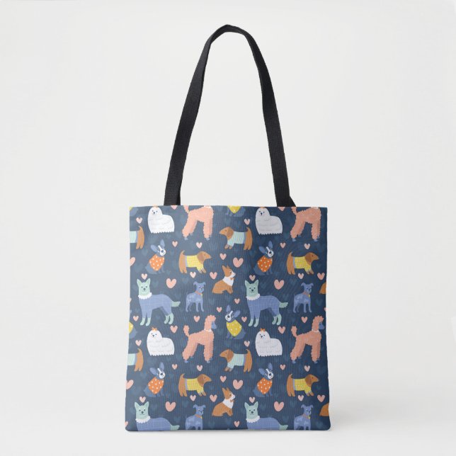 Halloween Spiders Web: Nahtloses Muster Tasche (Vorderseite)