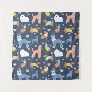 Halloween Spiders Web: Nahtloses Muster Wandteppich