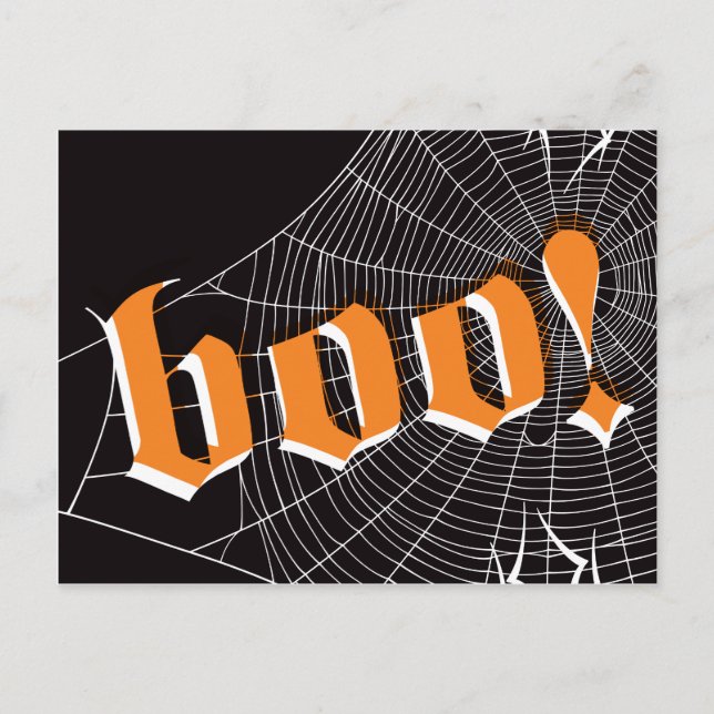 Halloween SpiderWeb Postcard Postkarte (Vorderseite)