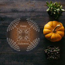 Halloween Spiderweb spinnen schwarz orange weiß