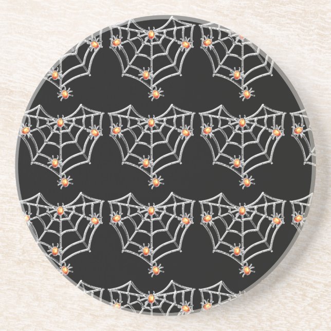 Halloween Spiderweb Untersetzer (schwarz) (Vorne)