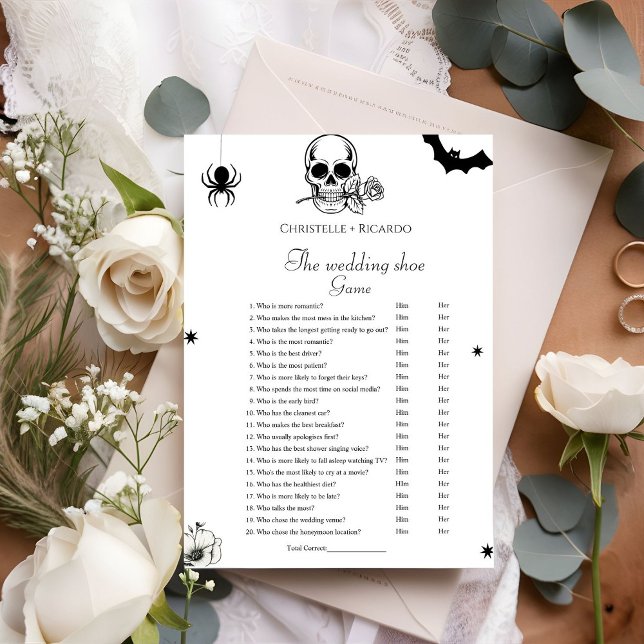 Halloween-Spiel Bachelorette-Spielkarte Ankündigung (Von Creator hochgeladen)