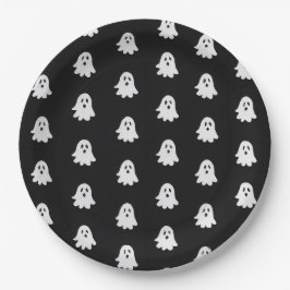 Halloween Spielerei Weiße Geister Schwarze Festlic Pappteller