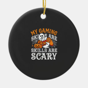 Halloween-Spielfertigkeiten sind gruseliger Geiste Keramik Ornament