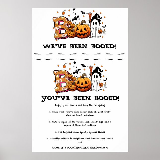 Halloween-Spielzeichen Poster (Vorne)