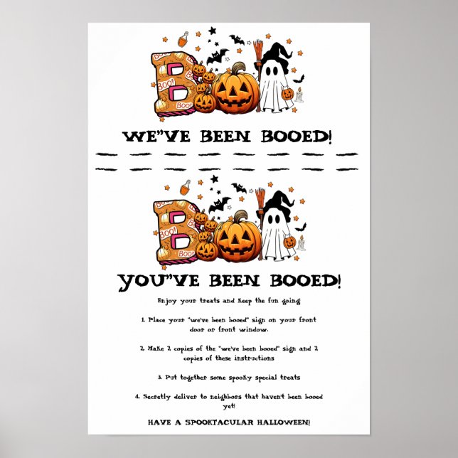 Halloween-Spielzeichen Poster (Vorne)