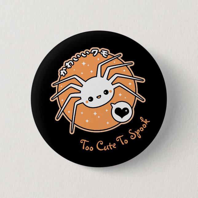 Halloween-Spinne Button (Vorderseite)
