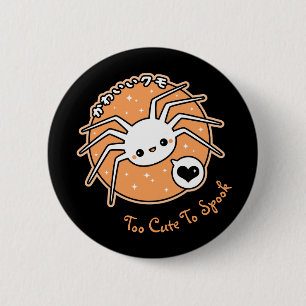 Halloween-Spinne Button