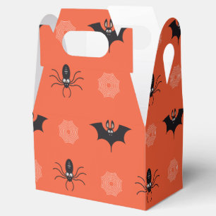 Halloween-Spinne, Fledermaus und Cobweb-Muster Geschenkschachtel