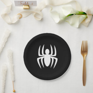 Halloween Spinne Schwarz-weiße Leckerei Pappteller