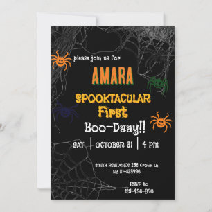 Halloween-Spinnen Geburtstag Halloween Einladung