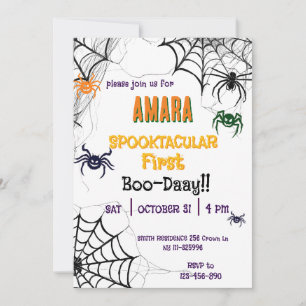 Halloween-Spinnen Geburtstag Halloween Einladung