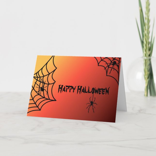 Halloween-Spinnen-Karte Karte (Vorderseite)