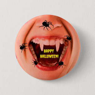 Halloween Spinnen Knopf Button