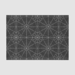 Halloween-Spinnen-Netze auf Schwarzem Seidenpapier