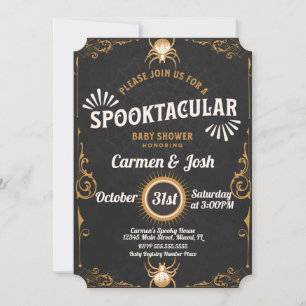 Halloween-Spinnen-Schmuck Baby Shower Einladung