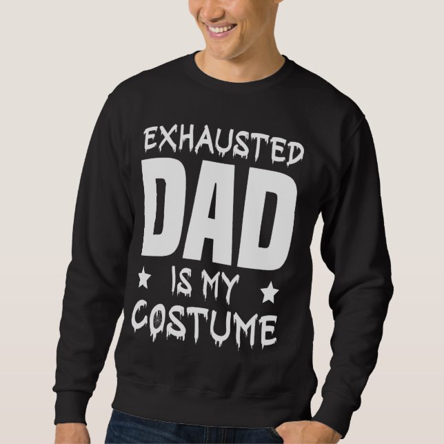 Halloween Spinnenhaus für Männer erschöpft Vater i Sweatshirt (Vorderseite)
