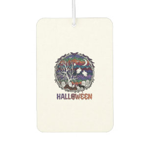 Halloween Spinnennetz Baum Geister Kürbisse Grabst Autolufterfrischer