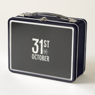 Halloween-Spinnennetz-Design am 31. Oktober Metall Brotdose
