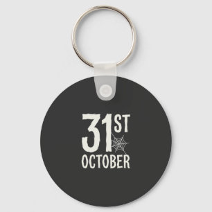 Halloween-Spinnennetz-Design am 31. Oktober Schlüsselanhänger
