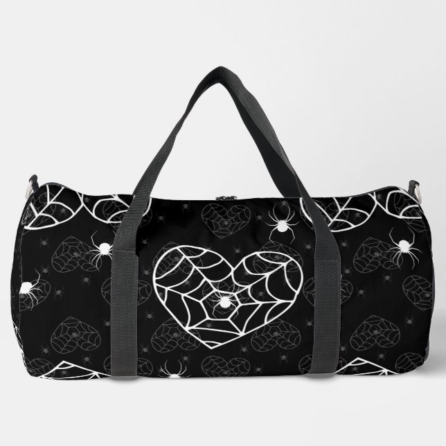 Halloween-Spinnennetz Duffle Bag (Vorderseite)