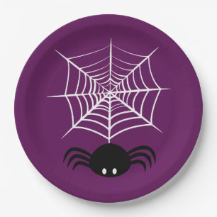 Halloween Spinnennetz Pappteller
