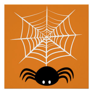 Halloween Spinnennetz Poster