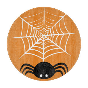 Halloween Spinnennetz Schneidebrett