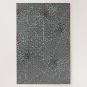 Halloween Spinnennetze und Kürbis