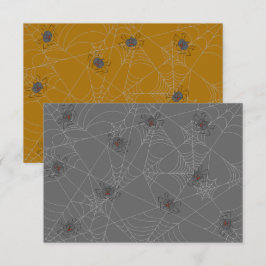 Halloween Spinnennetze und Kürbis