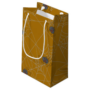 Halloween Spinnennetze und Kürbis Kleine Geschenktüte