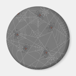 Halloween Spinnennetze und Kürbis Magnet