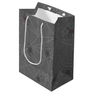 Halloween Spinnennetze und Kürbis Mittlere Geschenktüte