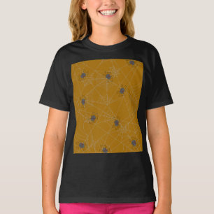 Halloween Spinnennetze und Kürbis T-Shirt