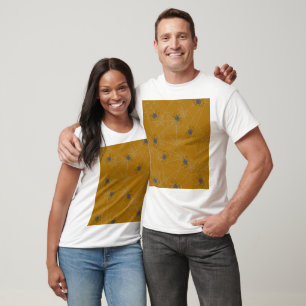 Halloween Spinnennetze und Kürbisgeflecht T - Shir T-Shirt