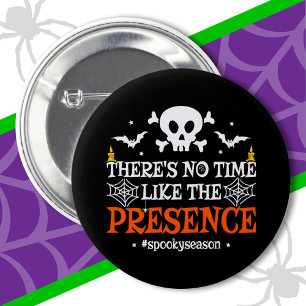 Halloween Spirit Skull Crossbones Funny Halloween Button