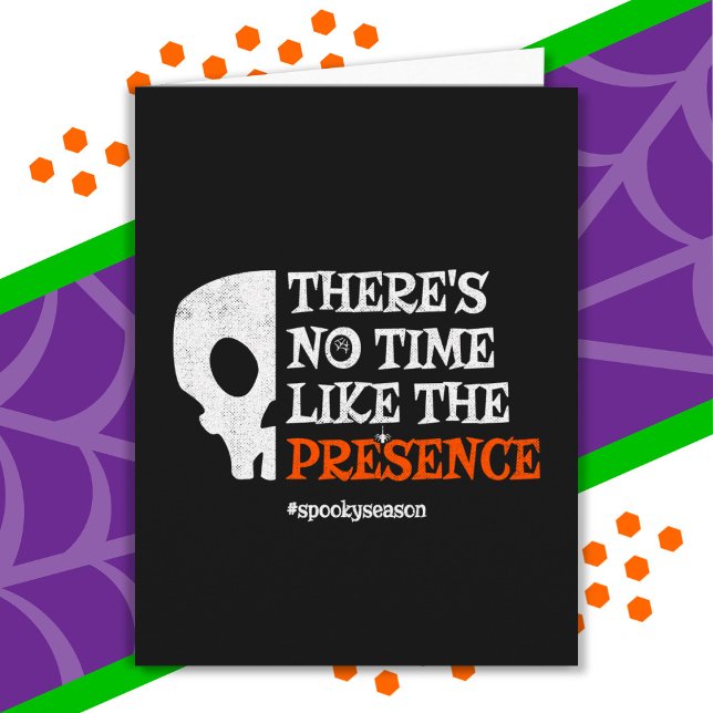 Halloween Spirit Spooky Skull Funny Halloween Karte (Von Creator hochgeladen)