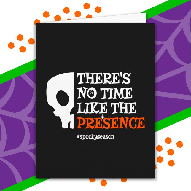 Halloween Spirit Spooky Skull Funny Halloween Karte (Von Creator hochgeladen)