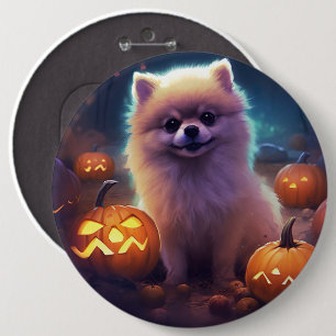 Halloween-Spitz mit Pumpkins Beängstigend Button