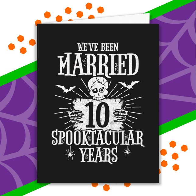 Halloween Spooktacular 10. Hochzeitstag Karte (Von Creator hochgeladen)