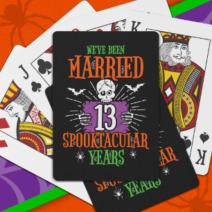 Halloween Spooktacular 13. Hochzeitstag Spielkarten