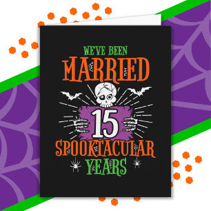 Halloween Spooktacular 15. Hochzeitstag Karte