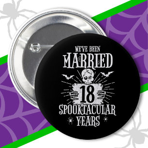 Halloween Spooktacular 18. Hochzeitstag Button