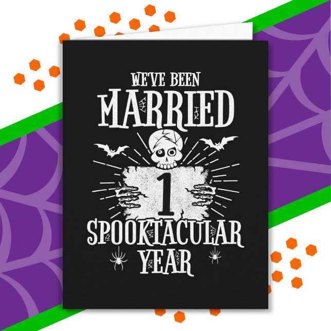 Halloween Spooktacular 1. Hochzeitstag Karte (Von Creator hochgeladen)